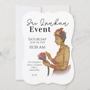 Sri Lanka  Sigiri Paintings Invitation