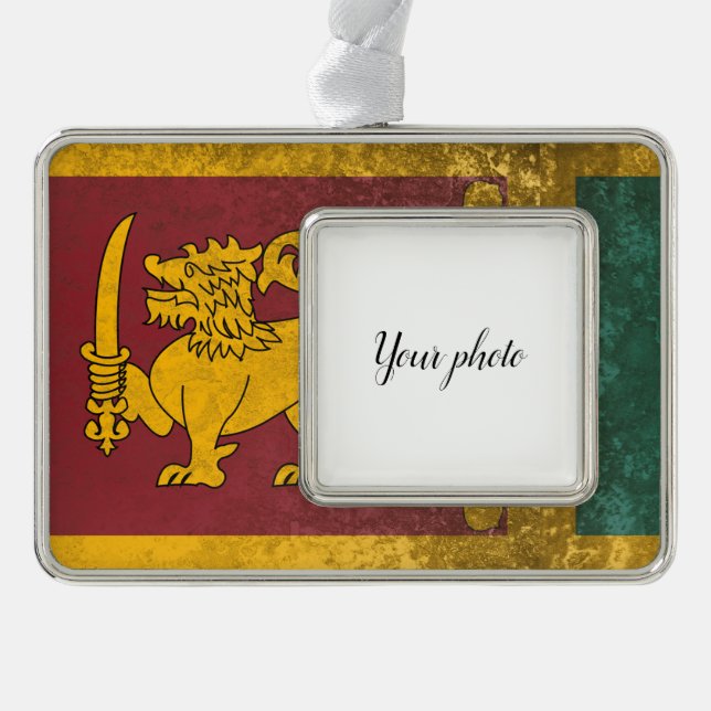 Sri Lanka Silver Plated Framed Ornament (Front)