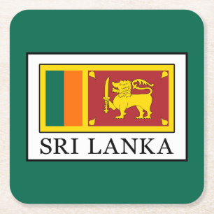 Sri Lanka Square Paper Coaster