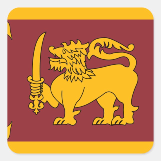 sri lanka square sticker (Front)