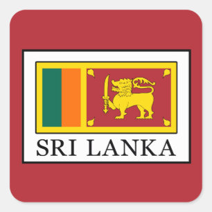 Sri Lanka Square Sticker