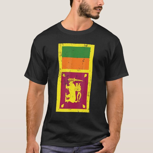 Sri Lanka Sri Jayawardenepura Kotte Distressed Fla T-Shirt (Front)