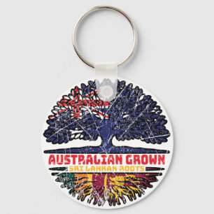Sri Lanka Sri Lankan Australian Australia Tree Key Ring