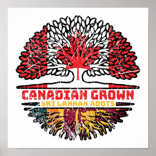 Sri Lanka Sri Lankan Canadian Tree Roots Poster (Front)