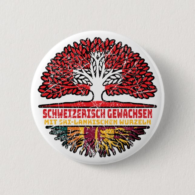 Sri Lanka Sri Lankan Swiss Tree 6 Cm Round Badge (Front)