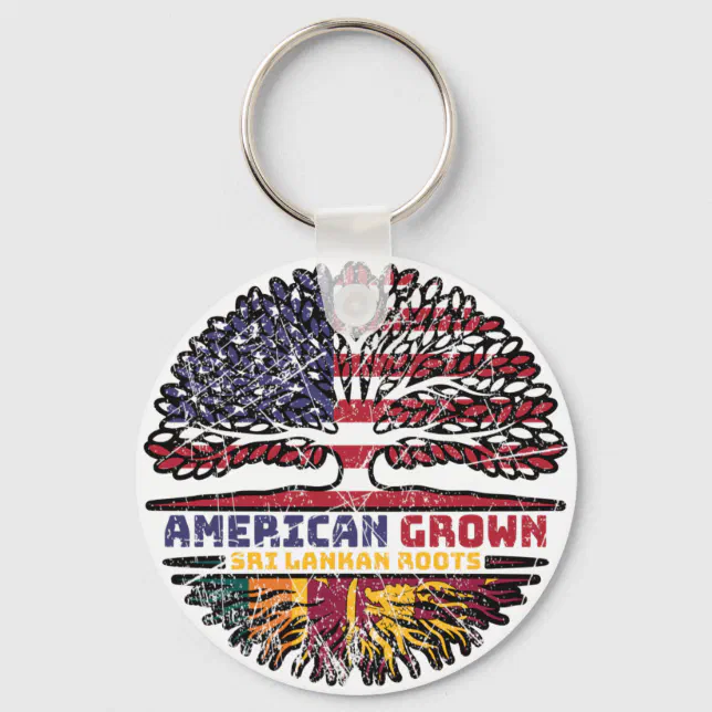 Sri Lanka Sri Lankan US American USA United States Key Ring | Zazzle
