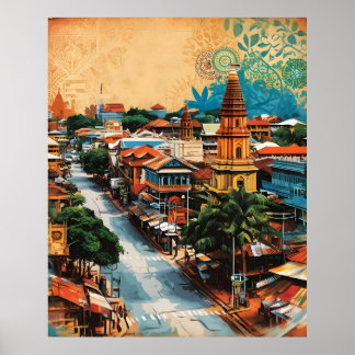 Sri Lanka Streetscape Poster