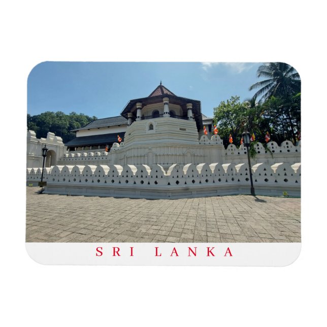 Sri Lanka Temple of the Tooth view fridge magnet (Horizontal)