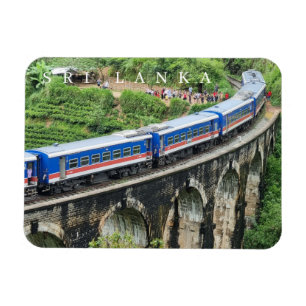 Sri Lanka train on Nine Arches Bridge view magnet