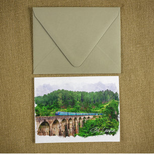 Sri Lanka Train Panorama View Postcard