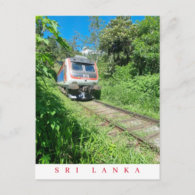 Sri Lanka train view postcard (Front)