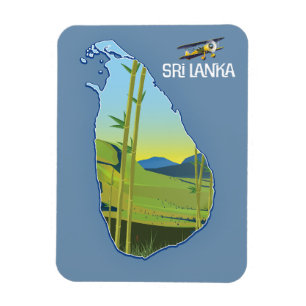 Sri Lanka travel map Magnet