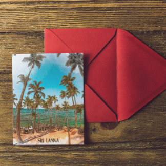 Sri Lanka Tropical Scenery Travel Postcard