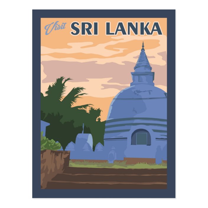 Sri Lanka Vintage Travel Postcard