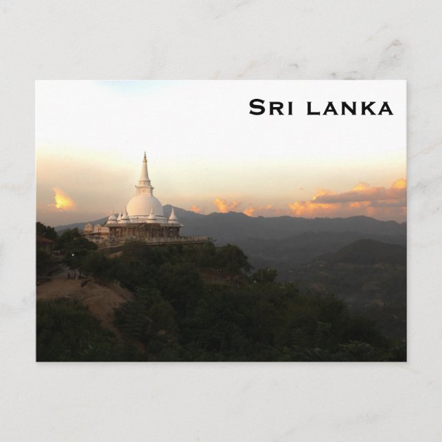 Sri lanka Vintage Travel Tourism Add Postcard (Front)