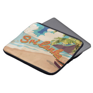 Sri Lanka Vintage Vacation Travel Poster Laptop Sleeve