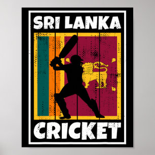 Sri Lankan Cricket Fan Flag Of Sri Lanka Cricket Poster