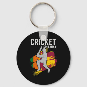 Sri Lankan Flag Cricket Key Ring