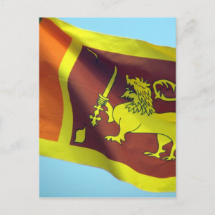 sri lankan flag postcard