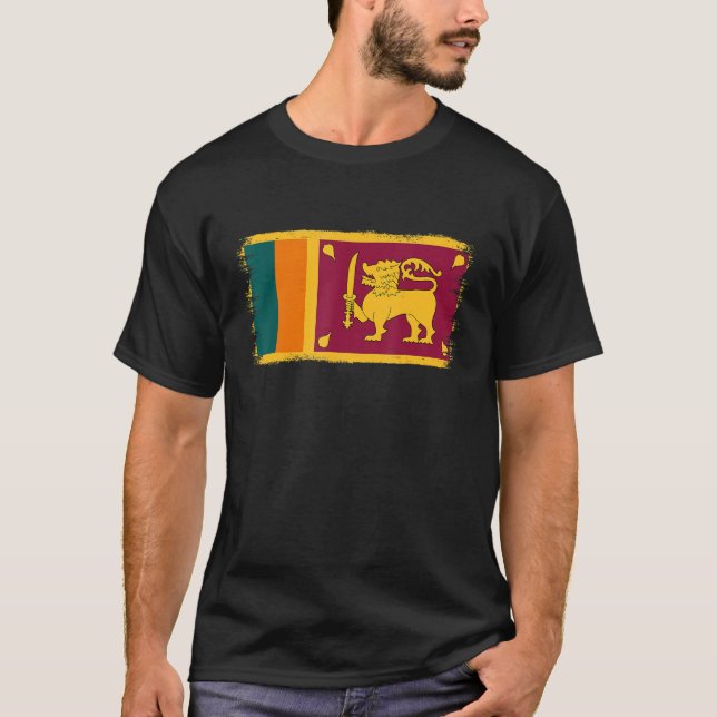 Sri Lankan Flag Sri Lanka T-Shirt (Front)