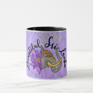 Sri Lankan Gifts with Elephant and Lotus Mug