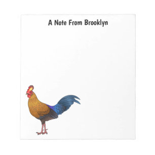 Sri Lankan junglefowl bird cartoon illustration  Notepad