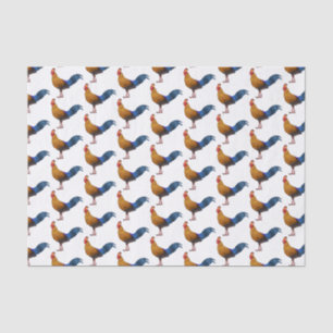 Sri Lankan junglefowl bird cartoon illustration Tissue Paper