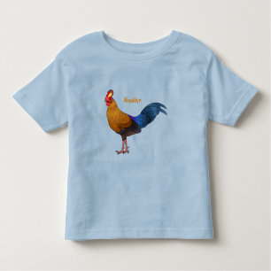 Sri Lankan junglefowl bird cartoon illustration Toddler T-Shirt