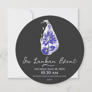 Sri Lankan map in graffiti style  Save The Date