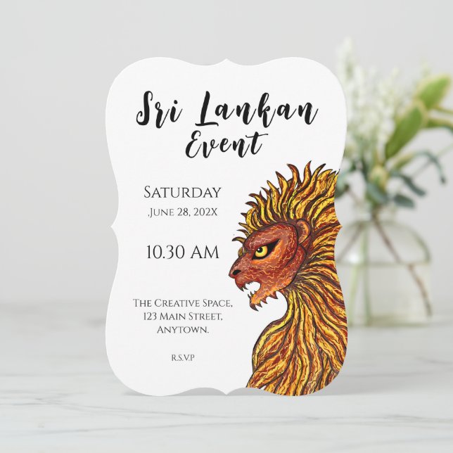 Sri Lankan Pride  Invitation (Standing Front)