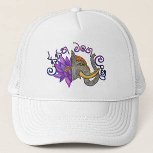 Sri Lankan souvenirs with Elephant and Lotus Trucker Hat