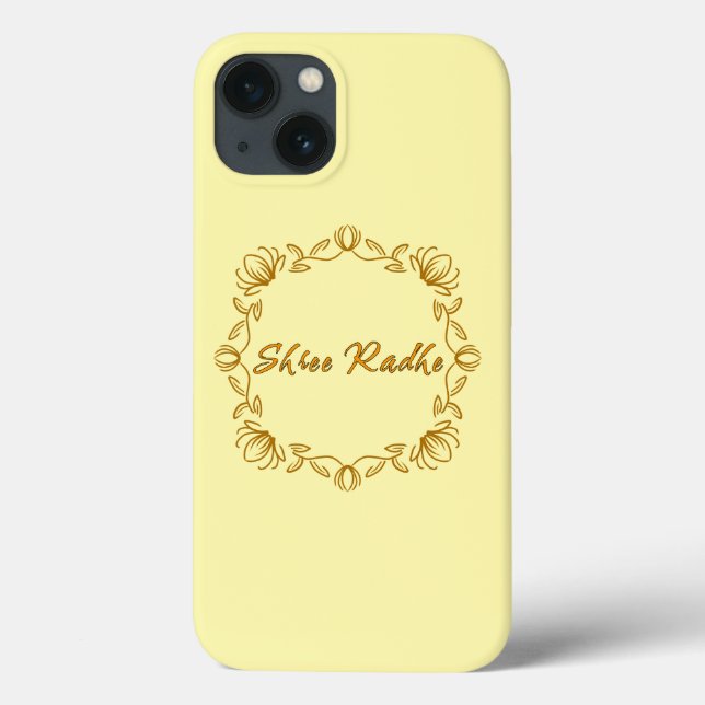 Sri Radhe - beautiful floral - Hare Krishna Case-Mate iPhone Case (Back)