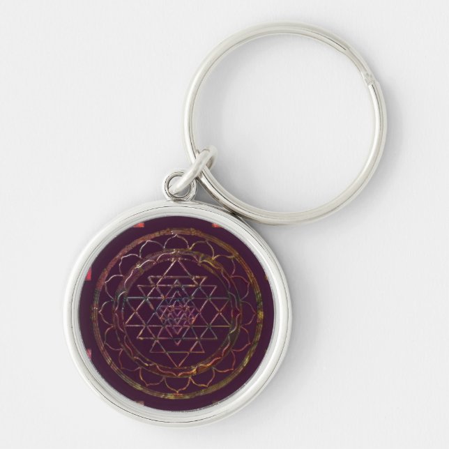 Sri Yantra4 Keychain (Front)