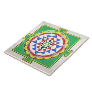 Sri Yantra - Accurate Colors Ceramic Tile