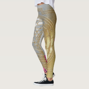 Sri Yantra and the Scent Of Roses II - Leggings