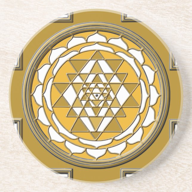 Sri Yantra Bronze Coaster (Front)