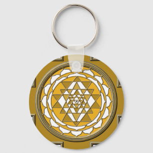 Sri Yantra Bronze Key Ring