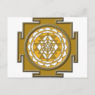Sri Yantra Bronze Postcard