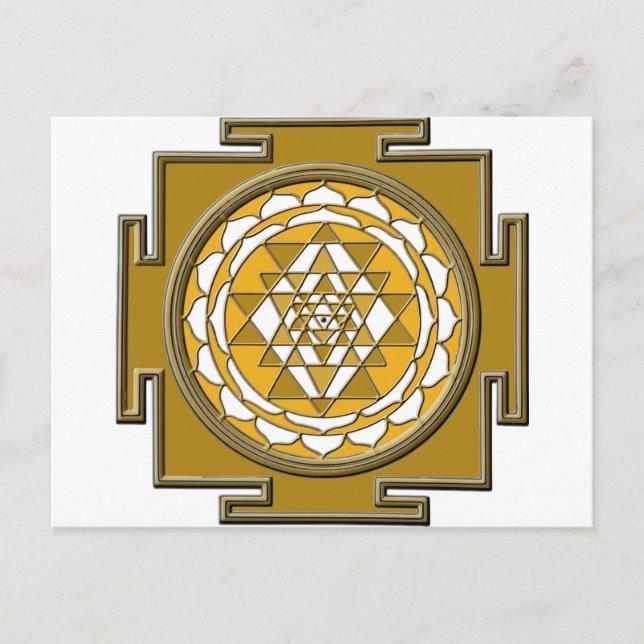 Sri Yantra Bronze Postcard (Front)