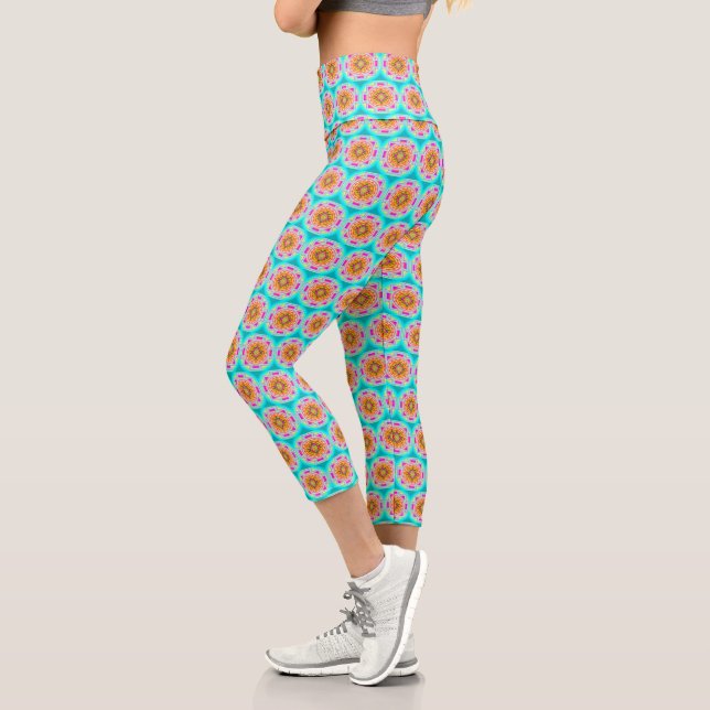 Sri Yantra Capri Leggings (Left)