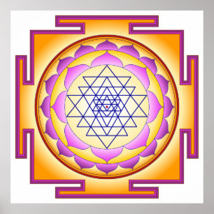 Sri Yantra Chakra Shiva Shakti Navayoni Goddess  Poster