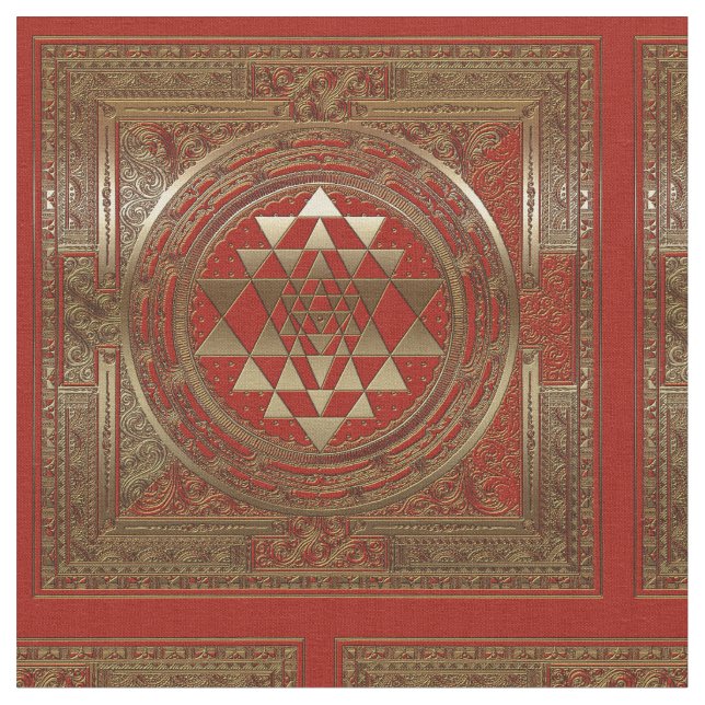 Sri Yantra - Cotton Fabric (Close Up)