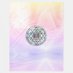 Sri Yantra – Customizable Protection Talisman Fleece Blanket