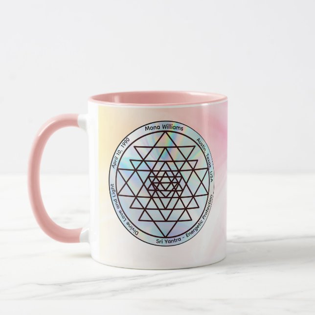 Sri Yantra – Customizable Protection Talisman Mug (Left)