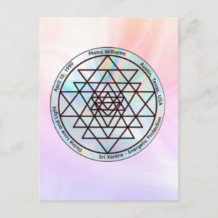 Sri Yantra – Customizable Protection Talisman Postcard