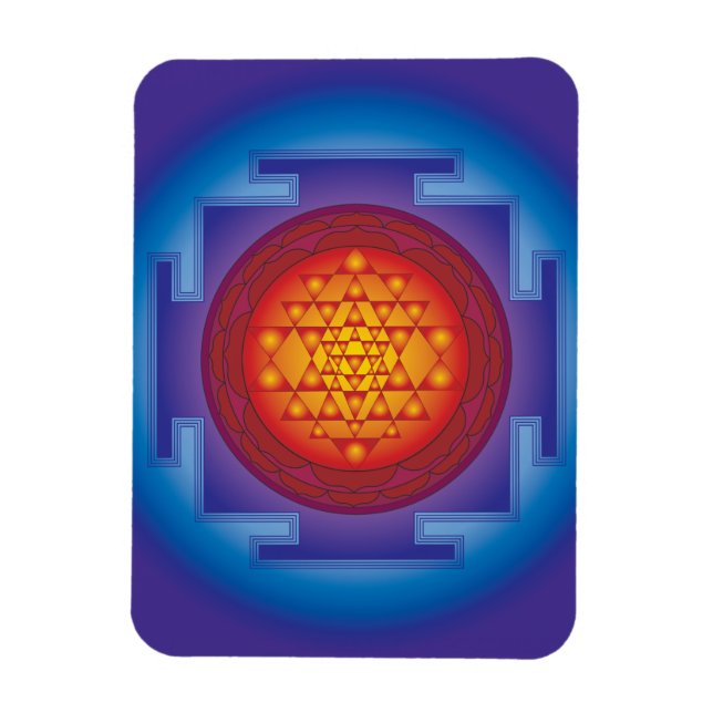 SRI YANTRA - FLAME MAGNET (Vertical)