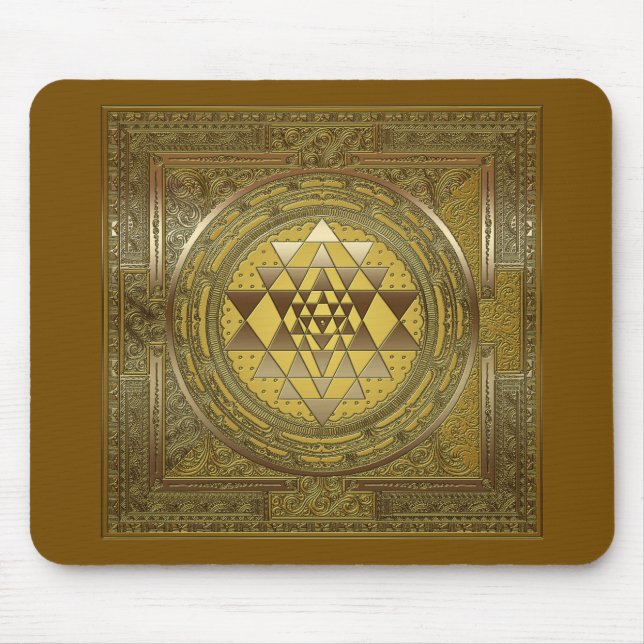 Sri Yantra Gold - Mouse Pad (Front)