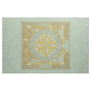 Sri Yantra Golden Glitter - Fabric