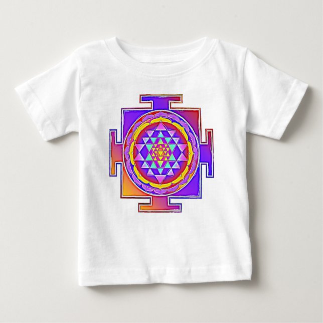 Sri Yantra - Hinduism Symbol Design 1 Baby T-Shirt (Front)