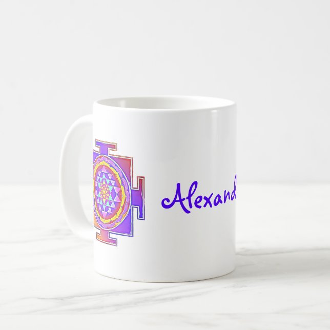 Sri Yantra - Hinduism Symbol Design 1 Coffee Mug (Front Left)